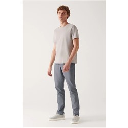 Avva Erkek Lacivert Arka Beli Lastikli Likralı Comfort Slim Fit Chino Pantolon E003021