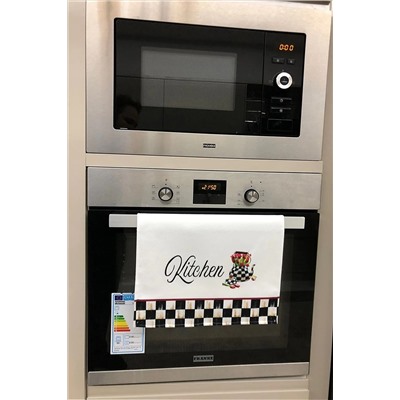 DEKOMOD Dekoratif Mutfak Pamuklu Fırın Havlusu Özel Desenli Damalı Model 35x50 Cm Yıkanabilir Pamuklu Ürün DMKITCHEN