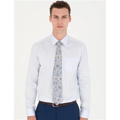 Açık Mavi Regular Fit Uzun Kollu Basic Gömlek