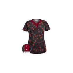 UA Pretty Persian Black Print Scrub Top