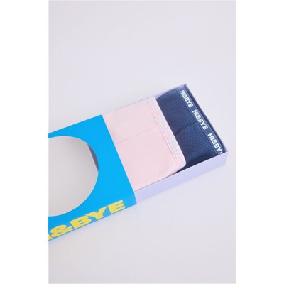 Pack 2 bragas bóxer rosa, azul