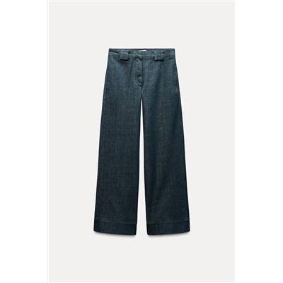 ZW COLLECTION WIDE-LEG MID-RISE JEANS