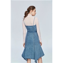 Vestido vaquero asimétrico Azul