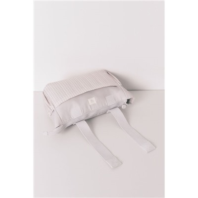 Neceser mediano "maternity" cuadros vichy gris