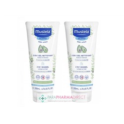 Mustela Peau Normale 2en1 Gel Nettoyant Corps et Cheveux 2x200mlLot  × 2