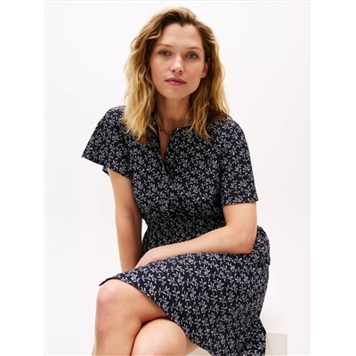 Floral-Print Georgette Dress