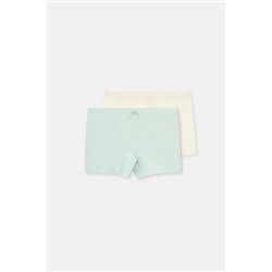 Dagi Yeşil-Ekru 2'Li Kız Çocuk Boxer 23WG27431TA_669