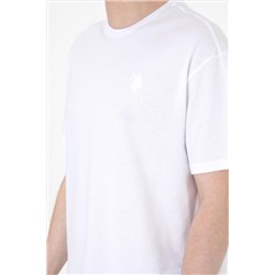 Erkek Comfort Fit Bisiklet Yaka Beyaz Tişört