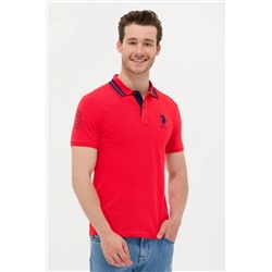 Erkek Kırmızı Basic Polo Yaka Tişört