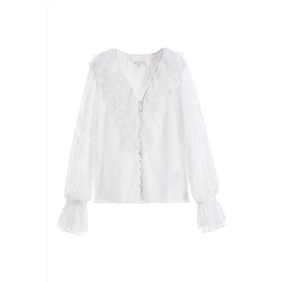 Camisa avolantada Blanco