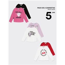 PACK OF 2 PRINTED T-SHIRTS