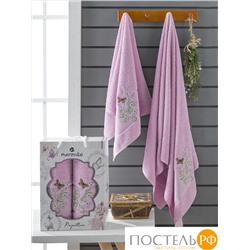 10169 Комп. Пол. MERZUKA махр. в короб. (50x90/1)(70х140/1) 2 шт.PAPILLON сиреневый