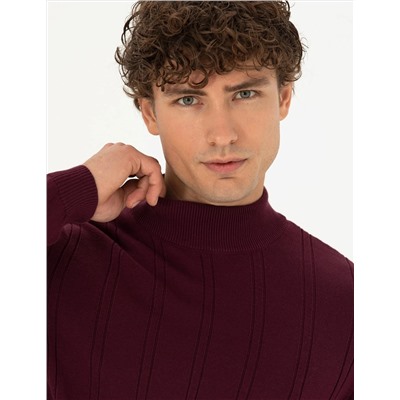 Bordo Slim Fit Kazak
