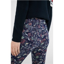 Pantalon skinny tobillero flores