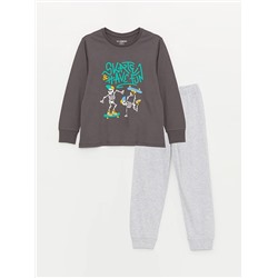 LC Waikiki Bisiklet Yaka Baskılı Uzun Kollu Erkek Çocuk Pijama Takımı, LCW Kids                                            
                                            Bisiklet Yaka Baskılı Uzun Kollu Erkek Çocuk Pijama Takımı