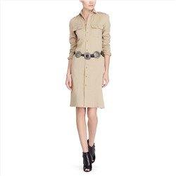 COTTON TWILL SHIRTDRESS