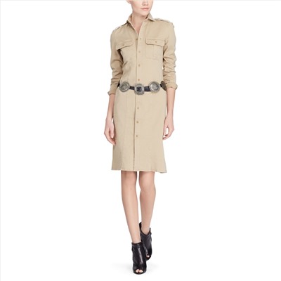COTTON TWILL SHIRTDRESS