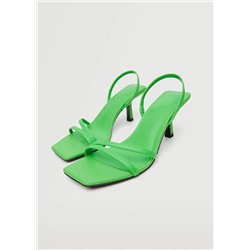 Sandalia piel tacón  -  Mujer | MANGO OUTLET Melilla