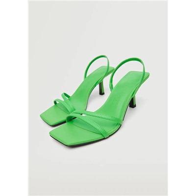 Sandalia piel tacón  -  Mujer | MANGO OUTLET Melilla