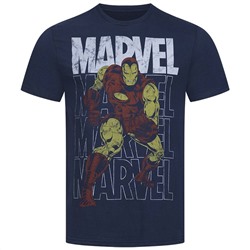 IRON MAN MARVEL Repeat Herren T-Shirt FBMTS551NVY