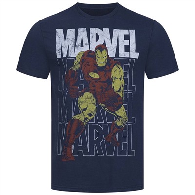 IRON MAN MARVEL Repeat Herren T-Shirt FBMTS551NVY