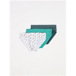PACK DE 3 CALZONCILLOS SLIPS ESTAMPADOS
