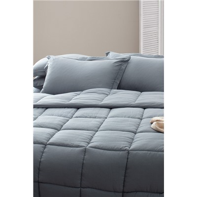 Mona Tek Kişilik Comforter Set - İndigo