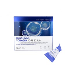 FarmStay Baking Powder Collagen Pore Scrub Скраб в пирамидках для очищения пор с содой и коллагеном 7г*25шт