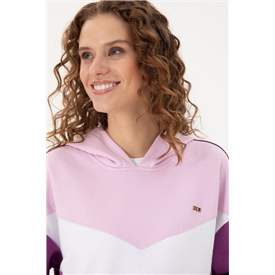 Kadın Menekşe Kapüşonlu Sweatshirt
