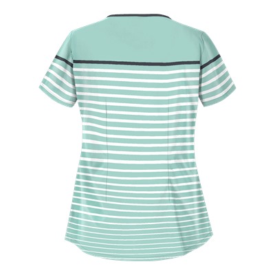 UA Sassy Stripes Cool Blue Scrub Top