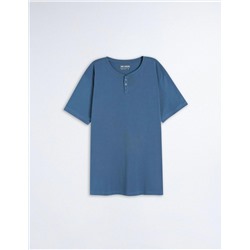 Buttons T-shirt, Men, Blue