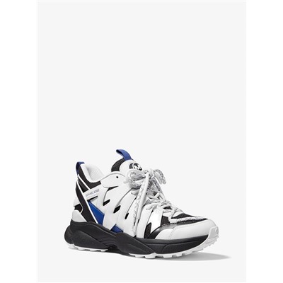 MICHAEL MICHAEL KORS Hero Leather and Mesh Trainer