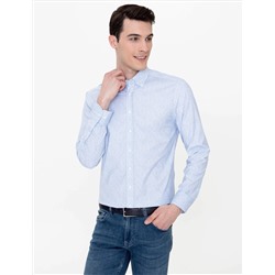 Açık Mavi Slim Fit Uzun Kollu Gömlek