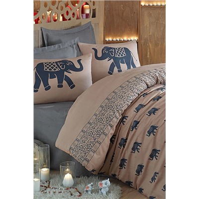 Ev & Ev Home Mature Nevresim Seti Çift Kişilik Fil Mavi Ep-020623