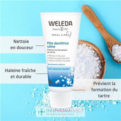 Weleda Pâte Dentifrice Saline - Prévient la Formation du Tartre 75 ml