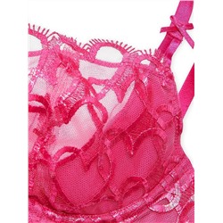 DREAM ANGELS Wicked Shimmer Heart Embroidery Unlined Balconette Bra