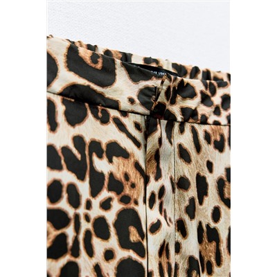 STRAIGHT FIT SNAKESKIN PRINT TROUSERS