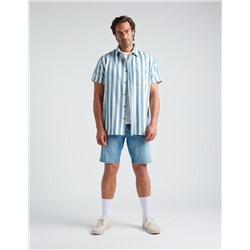 Slim Fit Denim Shorts, Men, Light Blue