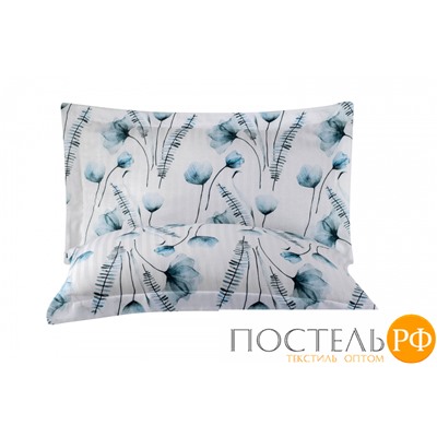 Постельное белье Карвен Stripe Satin с цветным принтом евро N250 -SB009(6пр.)
