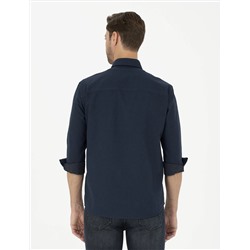 Lacivert Regular Fit Uzun Kollu Gömlek
