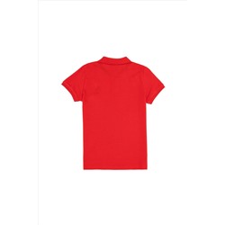 Erkek Çocuk Kırmızı Basic Polo Yaka T-Shirt
