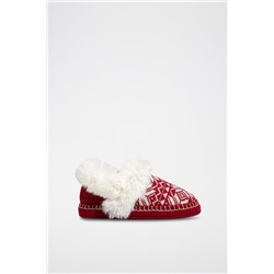 Zapatillas de casa forradas Burdeos