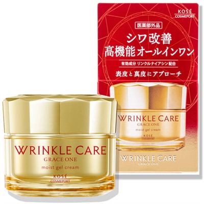 KOSE GRACE ONE WRINKLE CARE MOIST GEL CREAM Увлажняющий крем-гель для лица с лифтинг эффектом, банка 100 гр
