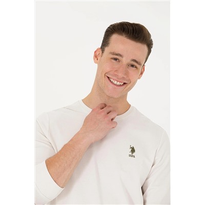 Erkek Taş Bisiklet Yaka Sweatshirt