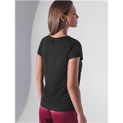 Нарядная футболка с принтом пайетками