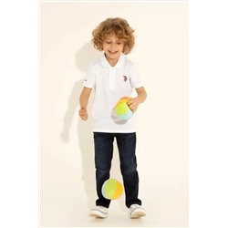 U.S. Polo Assn., Erkek Çocuk Beyaz T-Shirt