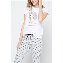 Camiseta Jasmín Aladdin Disney Felina - Blanco