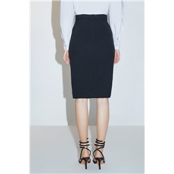 Falda de tubo de talle alto Negro