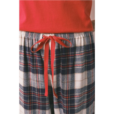 Pijama largo 100% algodón estampado cuadros "Hogwarts"