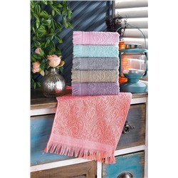 Zeynep Tekstil 6'lı 30x50 cm El ve Yüz Havlu Seti | Mutfak Havlusu 153-99-1262